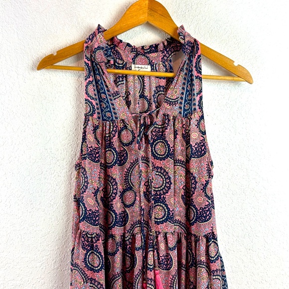 Paani tiered sleeveless boho tassel tie dress - Picture 2 of 8